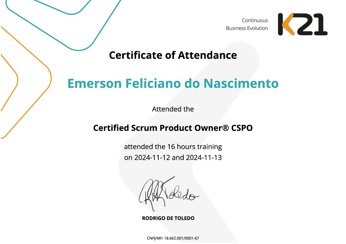 Certificado K21